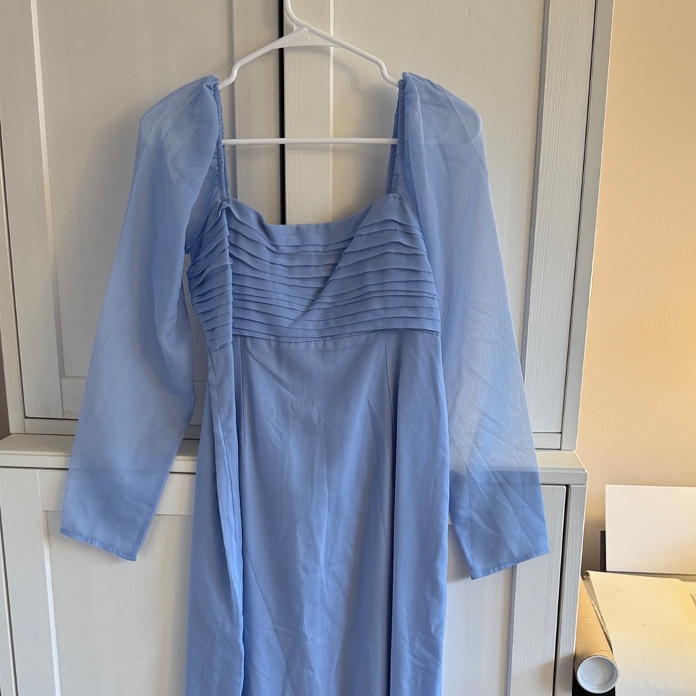 Abercrombie & Fitch Light Blue Long Sleeve Dress
